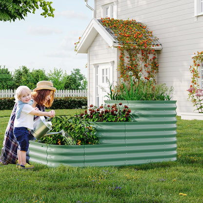 Galvanized Raised Garden Bed Kit – 61x42x31 in Outdoor Planter Box for Vegetables, Herbs & Flowers. Modular 3-In-1 Raised Garden Beds Outdoor with Open Base, Garden Box and Planters for Plants