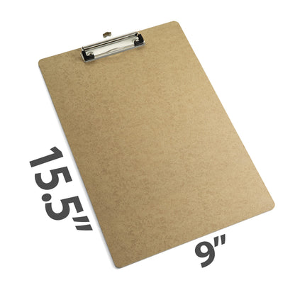 Officemate Recycled Legal Size Wood Clipboard, Low Profile Clip, 12 Pack, Brown (83227)