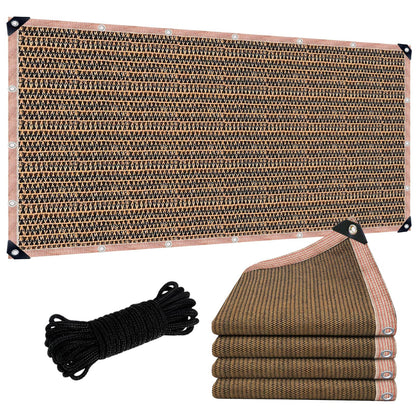 LCYFBE Shade Cloth for Garden, 8 x 16 FT 90% Mesh Tarp with Grommets Shade Cloth for Greenhouse,Patio,Vegetables,Plants Cover and Chicken Coops, Mocha Shade Net for Outdoor Garden