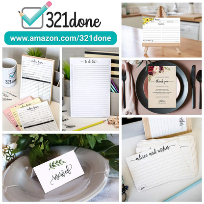 321Done Magnetic Meal Planning Notepad - Large Letter Size (8.5x11) Weekly Menu Planner Tear-Off Refrigerator Fridge Shopping List Meals Grocery Memo Pad - Perforated Sunday Start, Made in USA