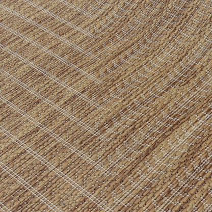 Adiva Rugs Outdoor Indoor Area Rug, Weather Resistant, Easy to Clean, Stain Resistant Floor Mat for Dining Room, Backyard, Deck, Patio (Wooden, 8' x 10')