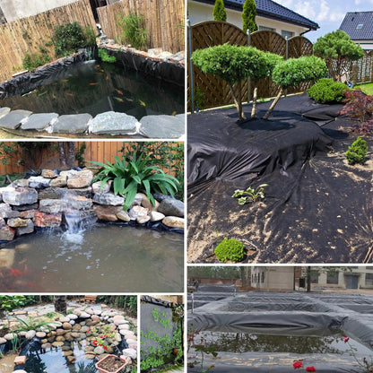 PAULOZYN Pond Liner 13 X 20 Ft, 20 Mil Pond Liners for Outdoor Ponds HDPE, Fish Pond Liner, High Preformed Easy Cutting for Koi Ponds, Garden Landscape, Fountain, Waterfall, Streams