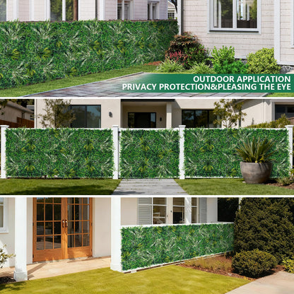 Grooy 20"X20" Grass Wall, 12PCS Boxwood Panels UV-Protected Faux Grass Backdrop Wall,Greenery Privacy Hedge Screen for Outdoor Garden Patio, Indoor Party Balcony Fence Decor