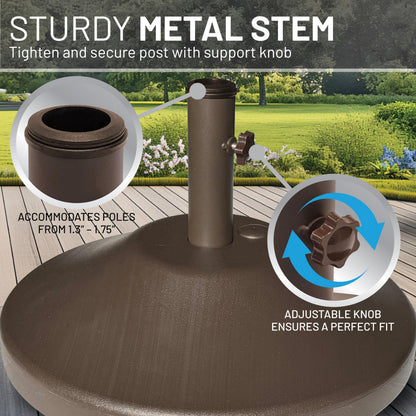 US Weight 30 Pound Umbrella Base - Weighted Umbrella Base for Use with Patio Table – Heavy Duty Base- Made in The USA