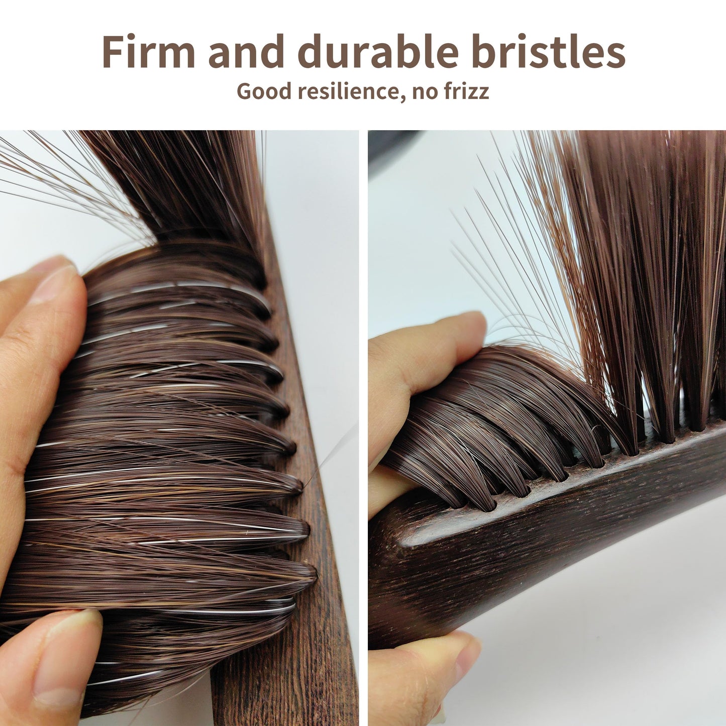 Hand Broom Brush, Dust Brush for Cleaning, Wood Block Hand Brush, Soft Bristle Cleaning Brush for Car Bed Furniture Clothes Garden Couch Draft (Curved Handle)