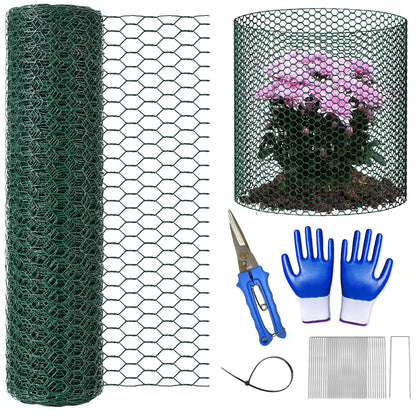 32.8Ft x 16In Plant Protectors from Animals, Metal Plant Chicken Wire Cages Covers Garden Netting for Outdoor Plants to Keeping Rabbits Squirrels Chicken Animals Out