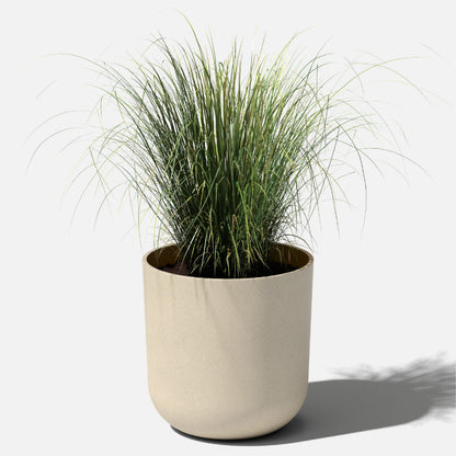 Veradek Round Lima Plastic Planter Pots for Indoor/Outdoor Garden Use, Sand Color, 5 Year Warranty