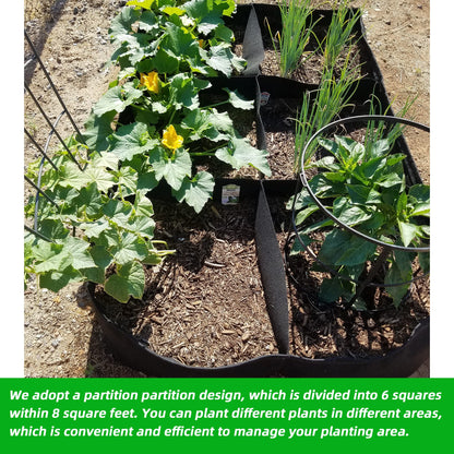 CJGQ Fabric Raised Garden Bed 4x2x1ft Garden Grow Bed Bags for Growing Herbs, Flowers and Vegetables 55 Gallon