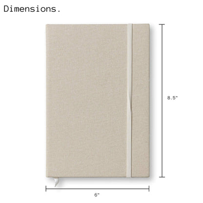Portage Blank Hardcover Aesthetic Notebook Writing Journal – Bleed-Proof Paper Notepad for Journaling, High GSM, A5 Notebook, Cream Pages - Oatmeal, 6 x 8.5 Inches, 224 Pages