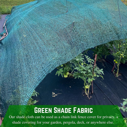 Farm Plastic Supply - Shade Cloth with Grommets - 80% - Mesh Fabric for Fence Privacy Screen, Garden Shade, Mesh Fence Screening, Shade Cloth Rolls, Wind Screen (6' x 10')