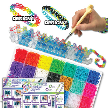 Rainbow Loom MEGA Combo Set, Features 7000+ Colorful Rubber Bands, 2 Step-by-Step Bracelet Instructions, Organizer Case, Great Gift for Kids 7+ DIY Craft, STEAM