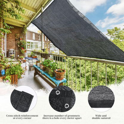 Winpull Garden 50% Shade Cloth, 14 x 20 FT Sun Shade Mesh Tarp with Reinforced Grommets, Durable HDPE Material Outdoor Shade Cloth for Plants, Greenhouse, Pergola and Backyard Patio Sunshade