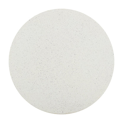 JONATHAN Y TBL1108D Hollie 18" Minimalist Modern Drum Indoor/Outdoor Accent Table Pedestal Contemporary, Mid-Century, Art Deco,Bohemian, Patio, Garden, Bathroom, Living Room, Cream Terrazzo Finish