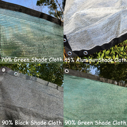 90% Green Colored Shade Cloth 6 ft X 10 ft, Heavy Duty HDPE Mesh Sun Shade Tarp with Grommets for Garden Greenhouse Pergola Patio Plant Kennel UV Protection