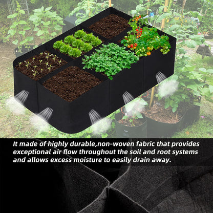 CJGQ Fabric Raised Garden Bed 4x2x1ft Garden Grow Bed Bags for Growing Herbs, Flowers and Vegetables 55 Gallon