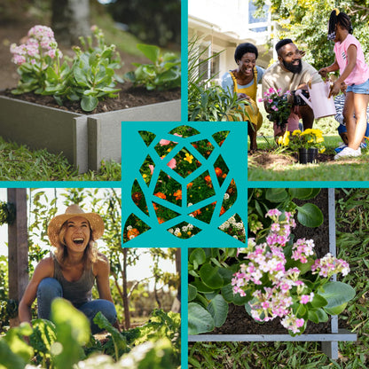 Vioscapes Raised Garden Bed Outdoors, Patio Ground Planter Box for Gardening Deep-Rooted Vegetables, Fruits, Flowers, Herbs, Traditional (Coffee Brown, 2ft x 2ft x 5 Inches)