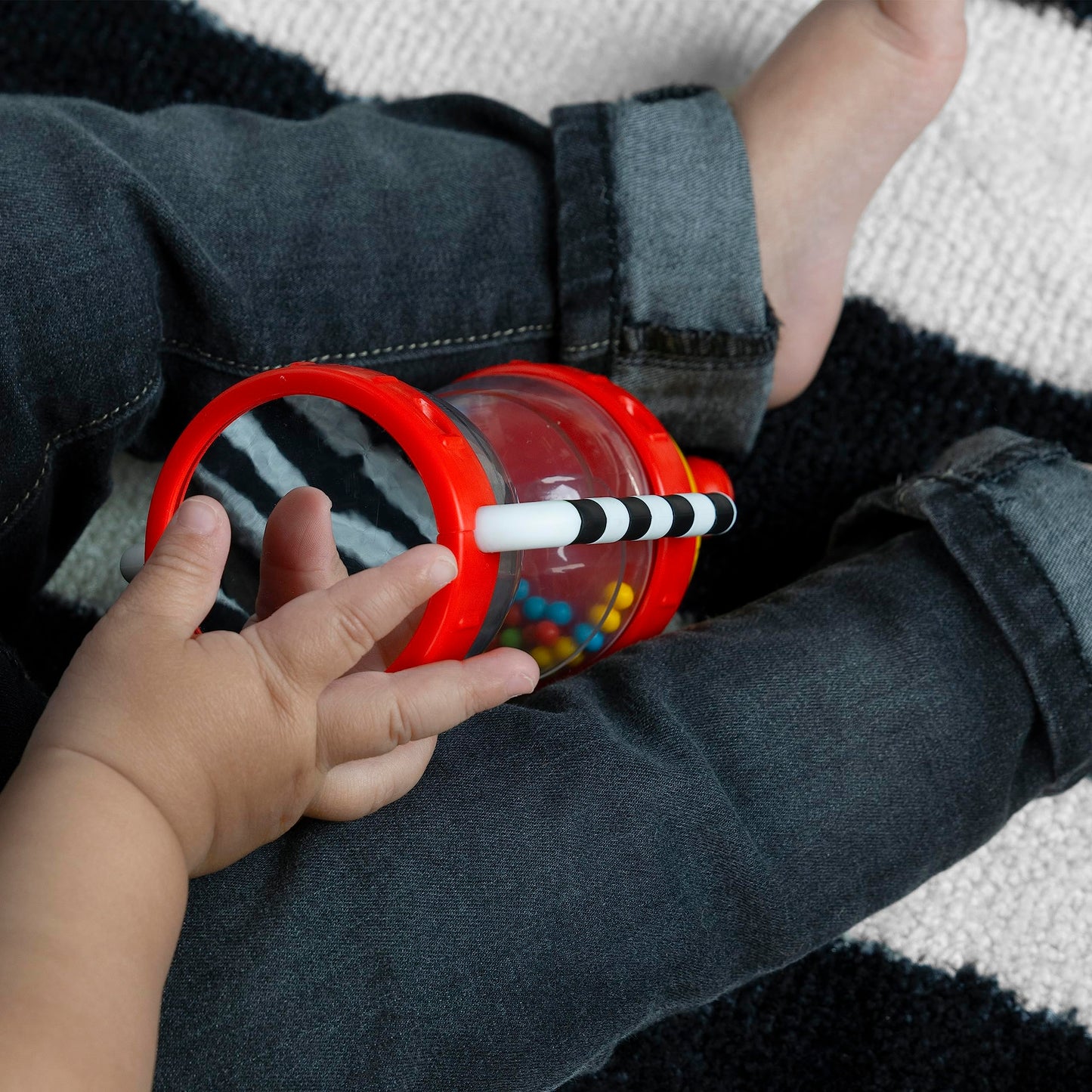 Baby Einstein Cal’s Sensory Shake-up Developmental Activity Rattle Toy, BPA Free, for Infants Ages 3 Months and up