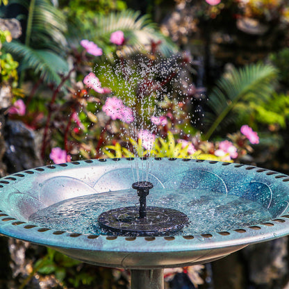 AISITIN Solar Bird Bath Fountain with 6 Nozzles, Solar Powered Floating Water Fountain Pump for Bird Bath, Pond, Pool, Garden, Fish Tank and Outdoor