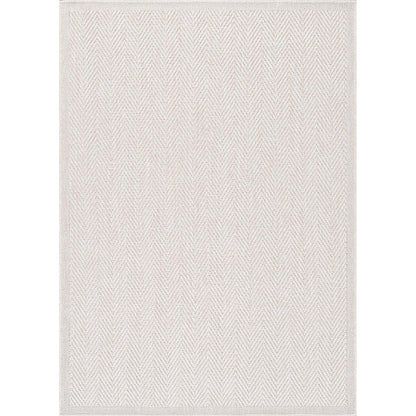 CAMILSON Easy Jute Rug 10x14, Indoor Outdoor Off-White Color Fiber Area Rugs for Living Room and Patio Rug Herringbone Boho Woven Design Easy-Cleaning Washable Outside Carpet Alfombras 10 x 14