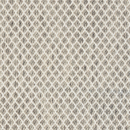 Nourison Home Courtyard Ivory Silver 8' x 10' Area Rug - Easy Clean, Non Shedding, Bed Room, Living Room, Dining Room, Kitchen (8' x 10')