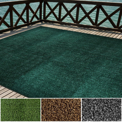 iCustomRug Synthetic Grass Rug – 4 x 20ft Emerald Turf Carpet for Patios, Yards, Boats, Camping – Indoor/Outdoor Use