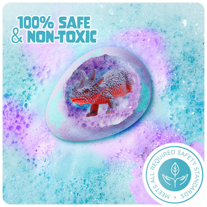 Dan&Darci Dino Egg Bath Bombs for Kids - Easter Basket Stuffers - Kid Baths Bomb with Surprise Inside - Dinosaur Toys Gift for Boys and Girls Ages 6 7 8 Years Old Gifts - Fun Educational Toy Fizzy
