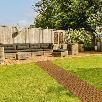 BARIEN 24” x 6 Ft Garden Pathway, 100% Natural Coco Coir Roll Mats – Hand-Woven Coir for Garden Walkway (24" x 6Ft)