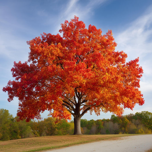 Northern Red Oak Tree - 30" Tall Live Plant - Fast Growing Shade Tree - Quercus rubra