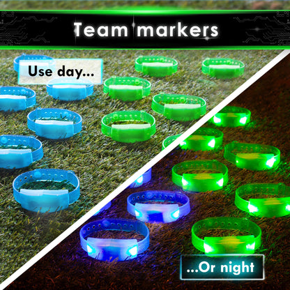 Capture The Flag REDUX: Glow-in-The-Dark Bracelet Expansion Set | Add 12 Players | Outdoor Games for Kids | Gift Idea for Teen Boys | Alternative to Hover Soccer & Light Up Basketball | By Starlux