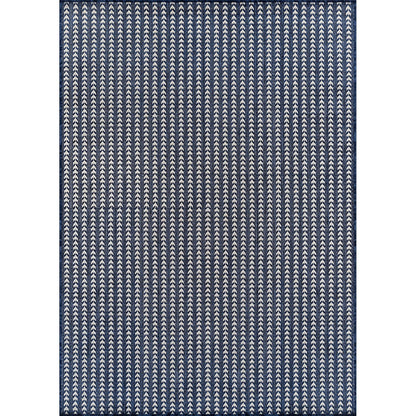 Washable Outdoor Rug 8x10 Modern Area Rugs Outdoor Carpets Striped Pattern Non Shedding Waterproof Easy Clean Patio Deck Porch Living Room Bedroom Garden RV (8 X 10 Navy)