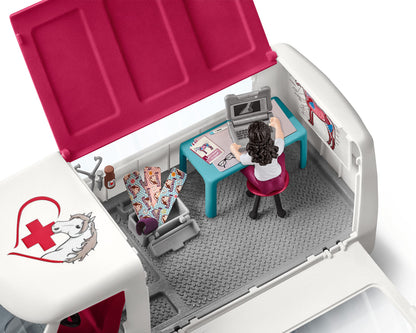 Schleich Horse Club — Mobile Vet with Hanoverian Foal, Horse Equine Vet with X-Ray Kit Play Set, Veterinarian Kit for Kids Ages 5+