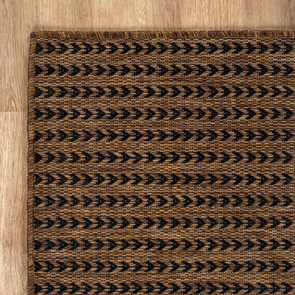 Washable Outdoor Rug 5x7 Modern Area Rugs Outdoor Carpets Striped Pattern Non Shedding Waterproof Easy Clean Patio Deck Porch Living Room Bedroom Garden RV (5 X 7 Gold)