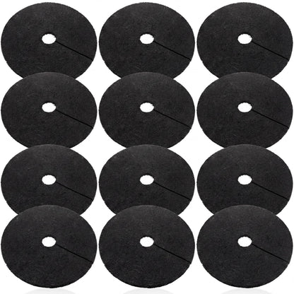 Peryiter 6 Pcs Rubber Mulch Tree Ring, Heavy Duty Rubber Mulch Mat, Tree Protector Weed Barrier Mats, Round Root Barrier for Root Protection Weed Grass Control (20 Inches)