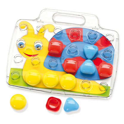 Quercetti Early Development Toy For Learning Shapes & Colors For Ages 18 Months & Up Pixel Baby Basic Colourful