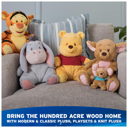 GUND Disney Official Winnie the Pooh Plush Playset with Pooh, Tigger, and Piglet, Sensory Toy Stuffed Animals for Ages 0 and Up, Green, 8”