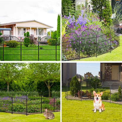 Okaygardn Garden Fencing 36 Inch High with Gate, 14 Panels Garden Fence Total 30.6 Ft(L),No Dig Animal Barrier, Rustproof Metal Wire Garden Fences and Borders for Dogs, Rabbits, Flower Bed Fencing