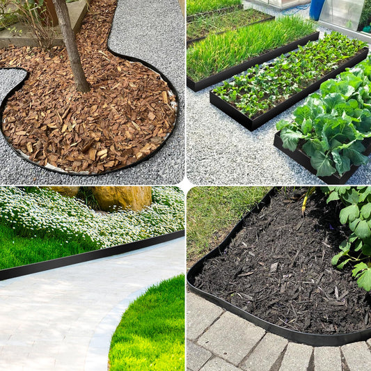 Landscape Edging 4 Inch Tall 80 FT, Garden Edging for Landscaping with 90 Pcs Anchoring Spikes & 5 Connectors, Flexible Garden Border Edging for Landscaping, Yard Lawn, Flower Beds