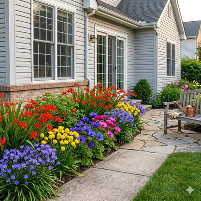 Amazing Deal -100 Perennial Bulbs Birds, Butterflies & Bees English Flower Bulb Collection – Crocosmia, Allium, Anemone & Triteleia Mix – Colorful Summer Blooms – Attracts Outdoor Pollinator EasyGrow