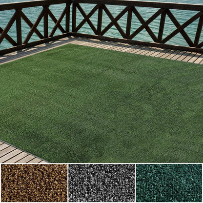 iCustomRug Synthetic Grass Rug – 4 x 10ft Lawn Green Turf Carpet for Patios, Yards, Boats, Camping – Indoor/Outdoor Use