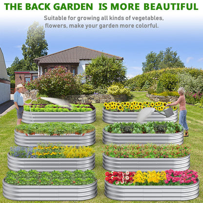 Mostmahes 6x2.3x1ft Raised Garden Bed for Flowers, Outdoor Raised Planter Box, Backyard Raised Garden Bed for Plant