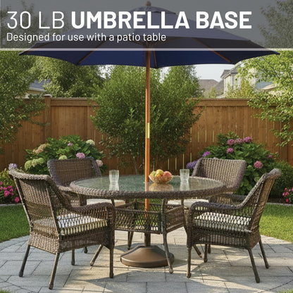 US Weight Fillable Round Umbrella Base - for Use with Patio Table – Heavy Duty Base- Made in the USA