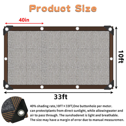 Shade Cloth for Plants Greenhouse, 40-50% Sunblock Shade Sails -for Outdoor Garden Pergola Patio Lawn Plant Pool Sun Shade Cloths for Kennel Chicken Coop Easier to Hang Shade Net Cover