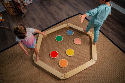 Avenlur Majesty Balance Beam for Kids - Toddler Stepping Stones and Connectors - Waldorf and Montessori Balance Board for Kids Ages 2 to 8 Years Old - Gymnastic Baby Obstacle Course