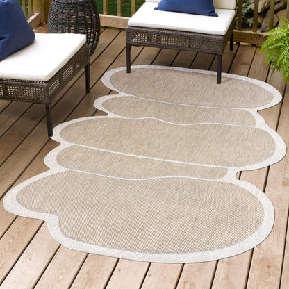 JONATHAN Y Rustic Abstract Indoor Outdoor Area Rug 8X10 Beige/Cream, Jasper Modern for Backyard, Patio, Porch, Easy-Cleaning, High Traffic, Pet-Friendly, Non-Shedding (SHP101B-8)