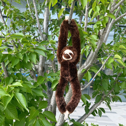 Hideekoog Stuffed Sloth Toy Hanging Stuffed Animal, Three-Toed Sloth Hooks and Stuffed Animals with Rings for Kids, Gifts for Boys and Girls Hanging 20inches