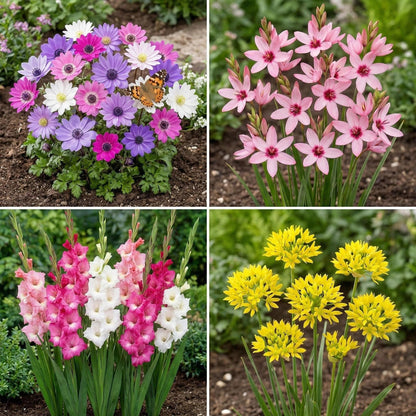 Premium Spring Flower Blub Collection100 Bulbs - Attracts Bees, Butterflies & Hummingbirds - Easy to Grow Perennials - 1000's Sold | Easy-Care | Perennials | Deer Resistant