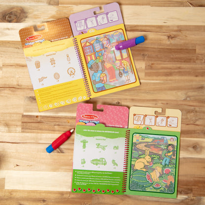Melissa & Doug 2-Pack Scented Water Wow! Mess Free Coloring Book, Reusable Water-Reveal Activity Pads, Fruit and Treats, Travel Toys, Party Favors, for Toddlers for Kids Ages 3+ - FSC Certified