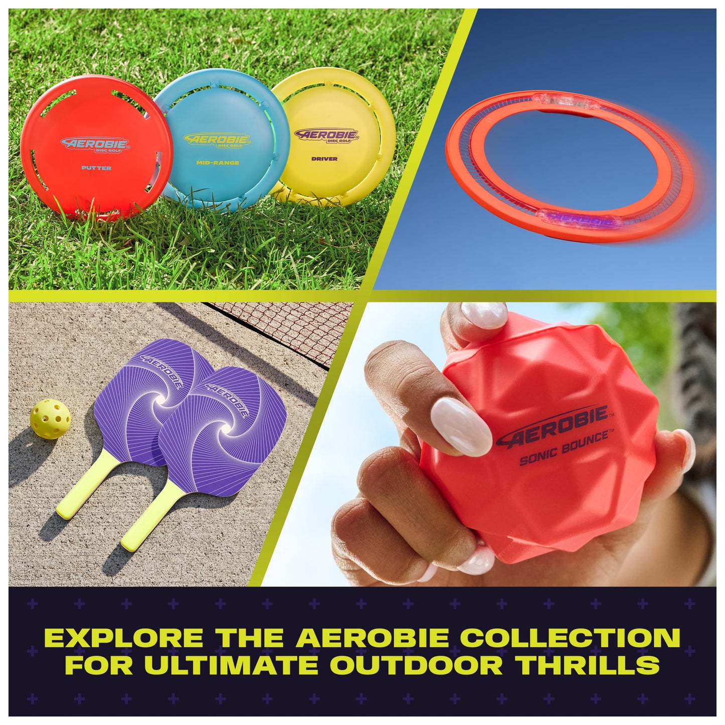 Aerobie Bounce Disc, Throwing Disc Toy for Kids, Backyard Toys & Outdoor Games for Adults & Family, Ages 5 & Up