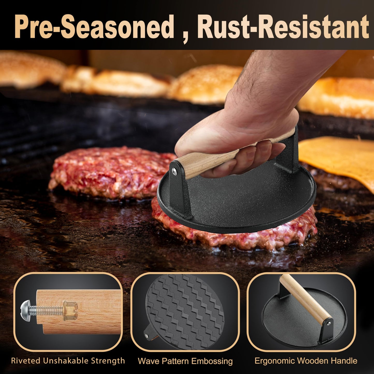 purechef 238PCS Premium Griddle Accessories Kit, Griddle Tools for Flat Top Grill with Enlarged Spatulas, Burger Press, Basting Cover & Storage Bag, Flat Top Grill Accessories for Outdoor Barbecue