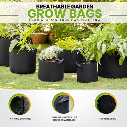 Utopia Home 3-Pack 20 Gallon Fabric Grow Bags,300G Thickened Nonwoven Fabric Planters Pots, Aeration Fabric Pots with Handles, Nonwoven Fabric Bags Suitable for Vegetables Flowers Mushroom.